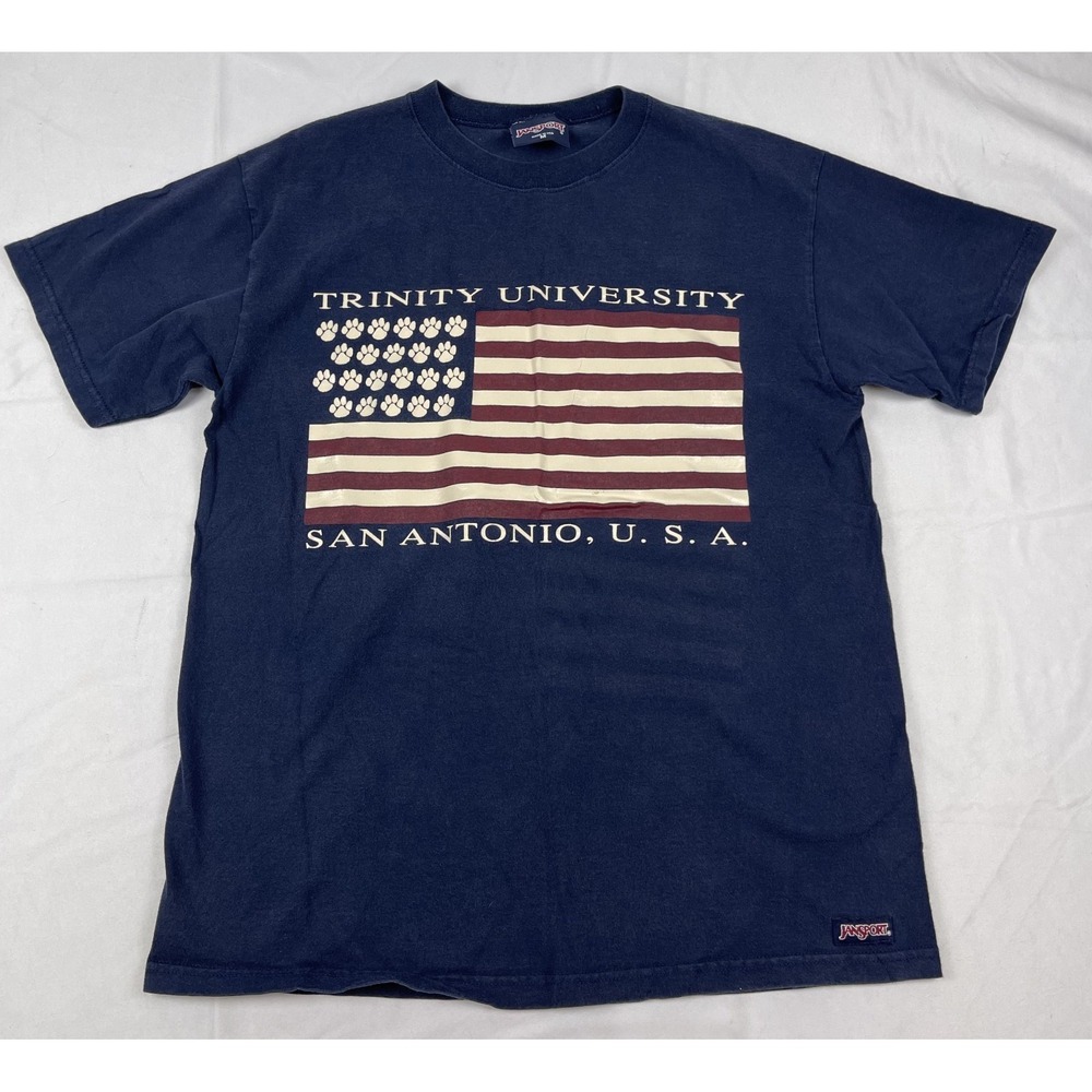 JANSPORT TRINITY UNIVERSITY T SHIRT MENS MEDIUM MADE IN USA COLLEGE‎ SAN ANTONIO